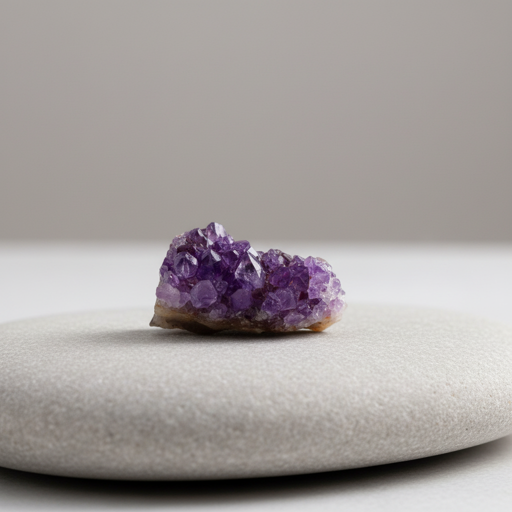 Amethyst Cluster clean neutral background