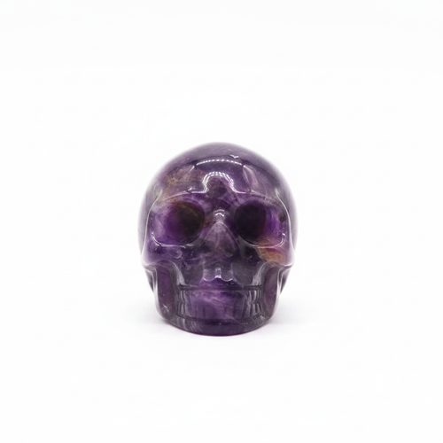 Amethyst Gemstone Skull - Clean Product Shot
