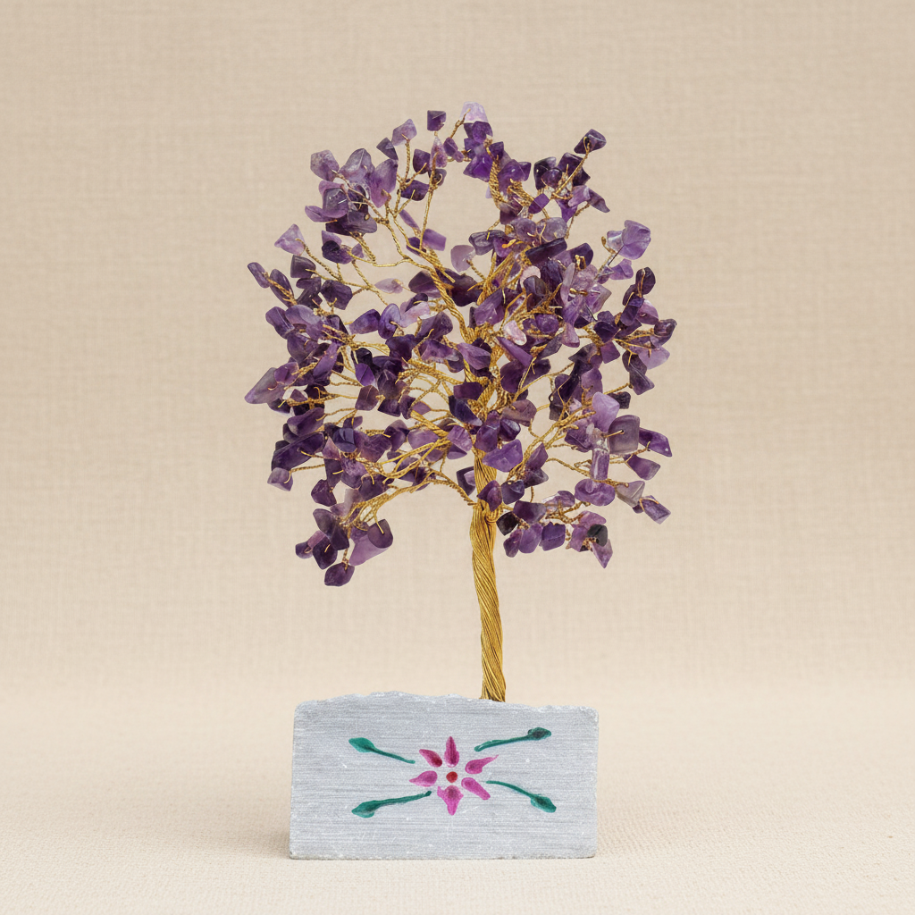 Amethyst Gemstone Tree - Clean Product Shot