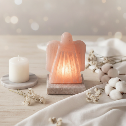 Angel Shaped Salt Lamp Lifestyle
