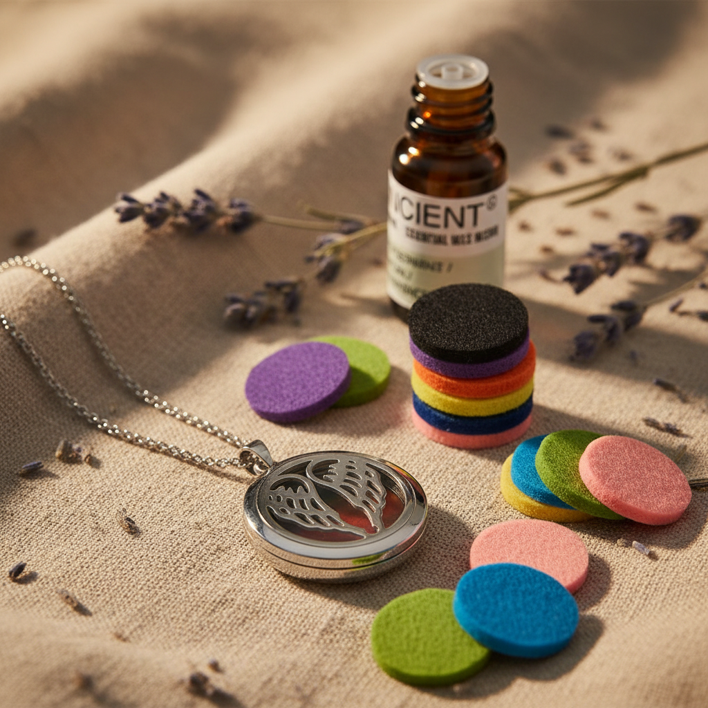 Angel Wings Diffuser Necklace Lifestyle