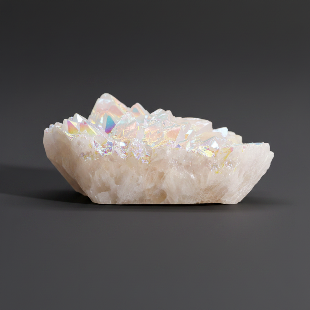 Aura Angel Quartz - Natural Finish Dark Background