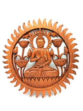 Wooden Buddha & Lotus Panel