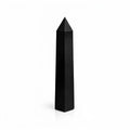 Black Tourmaline Obelisk Crystal Point | Six-Faceted Tower, approx. 17cm