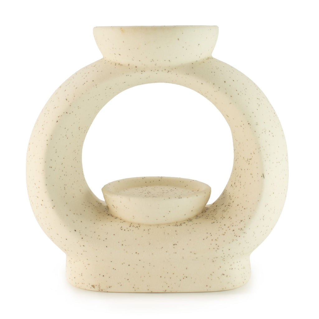 Ceramic Zen - Large Oval Pebble  - Speckled Off-White