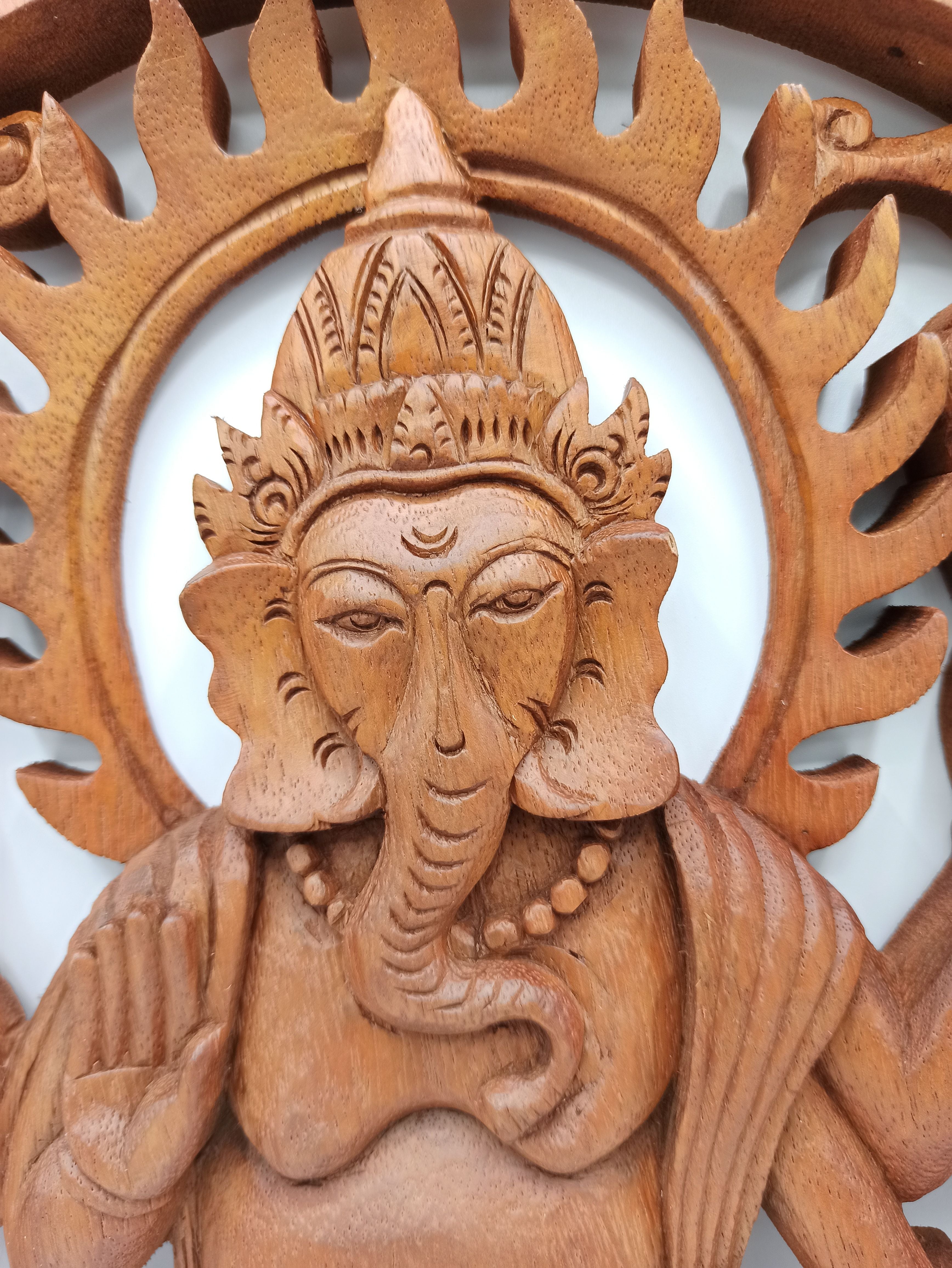Wooden Ganesh Panel