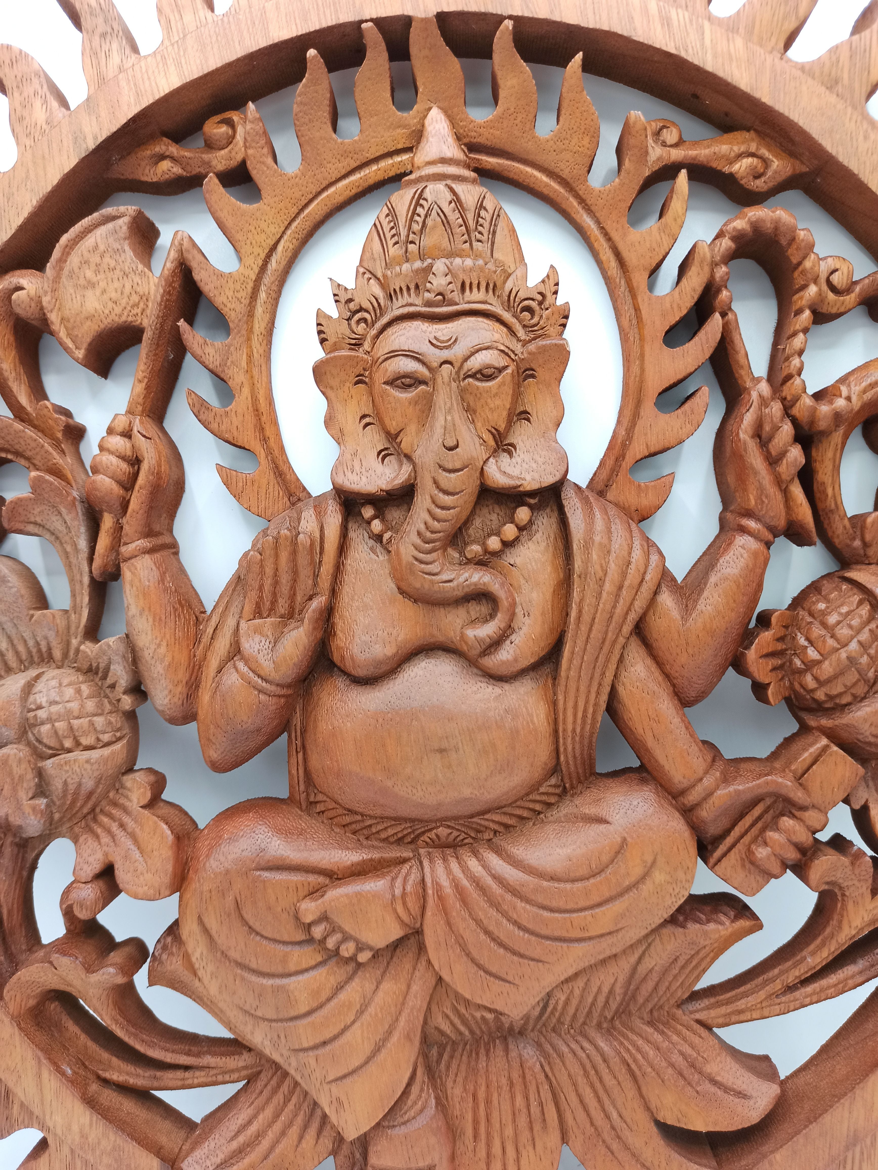 Wooden Ganesh Panel