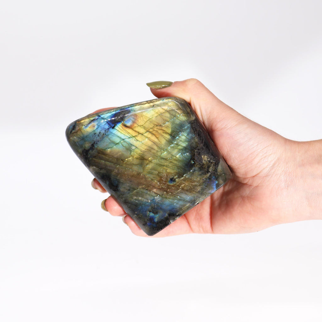 Madagascar Labradorite Large Stone | Crystal Specimen (550–750g | 110–140mm)