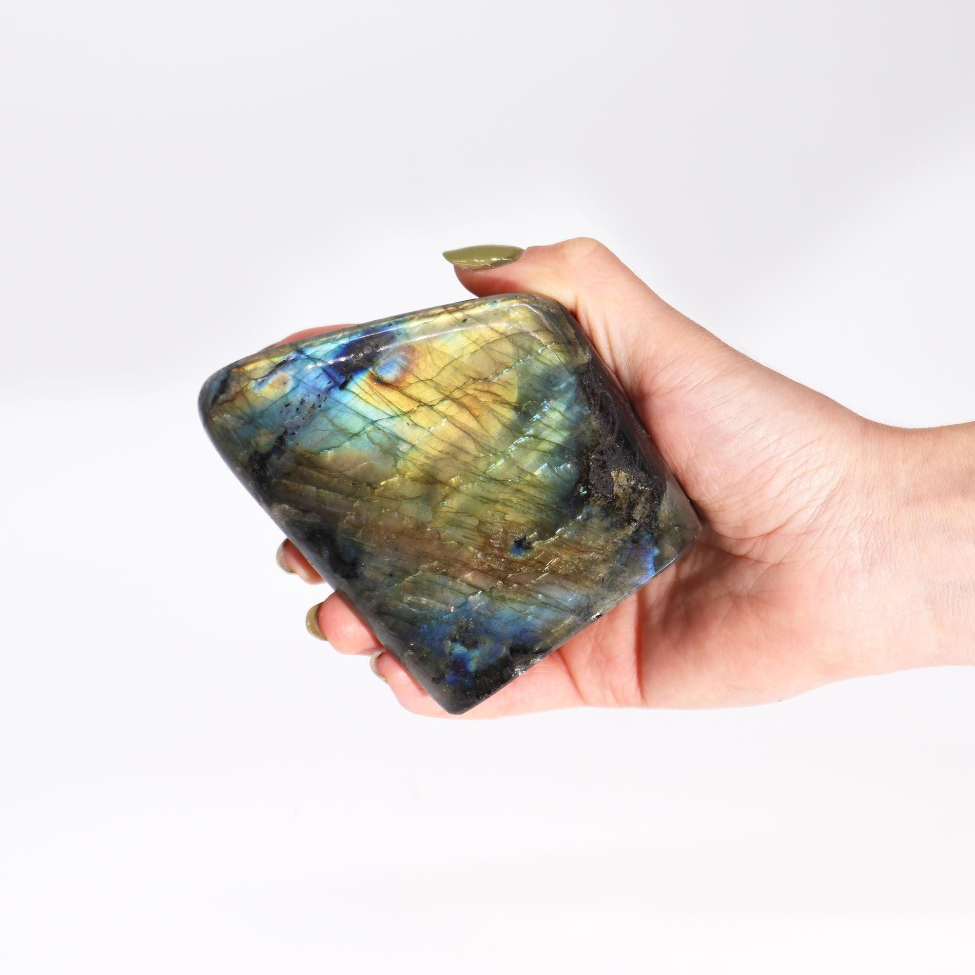 Madagascar Labradorite Large Stone | Crystal Specimen (550–750g | 110–140mm)