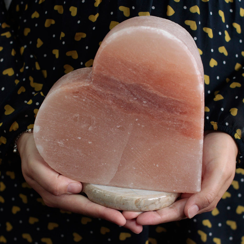 Crafted Himalayan Crystal Salt lamp - Heart