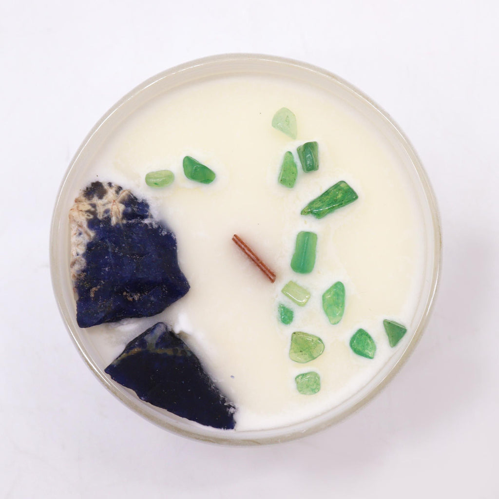 Chakra Crystal Soy Candles - Throat Chakra