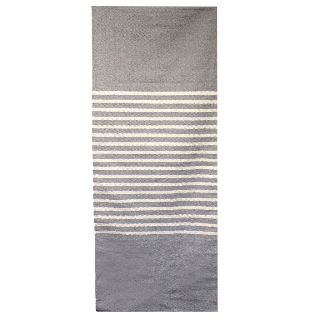 Indian Cotton Rug - Grey