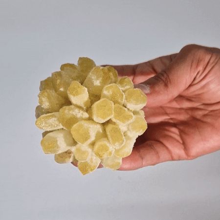 Yellow Ghost Quartz Cluster | Natural Crystal Specimen (approx. 293g)