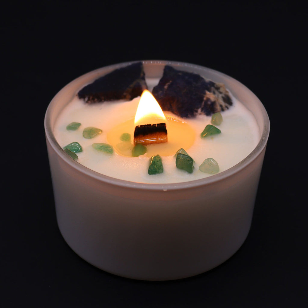 Chakra Crystal Soy Candles - Throat Chakra
