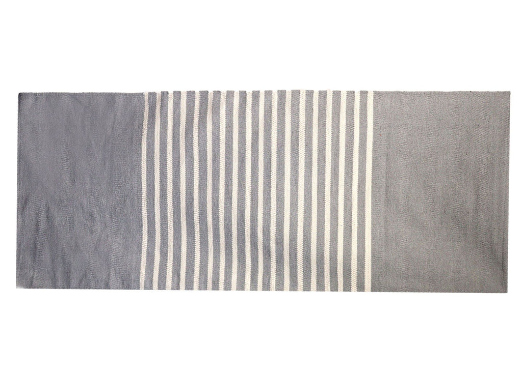 Indian Cotton Rug - Grey