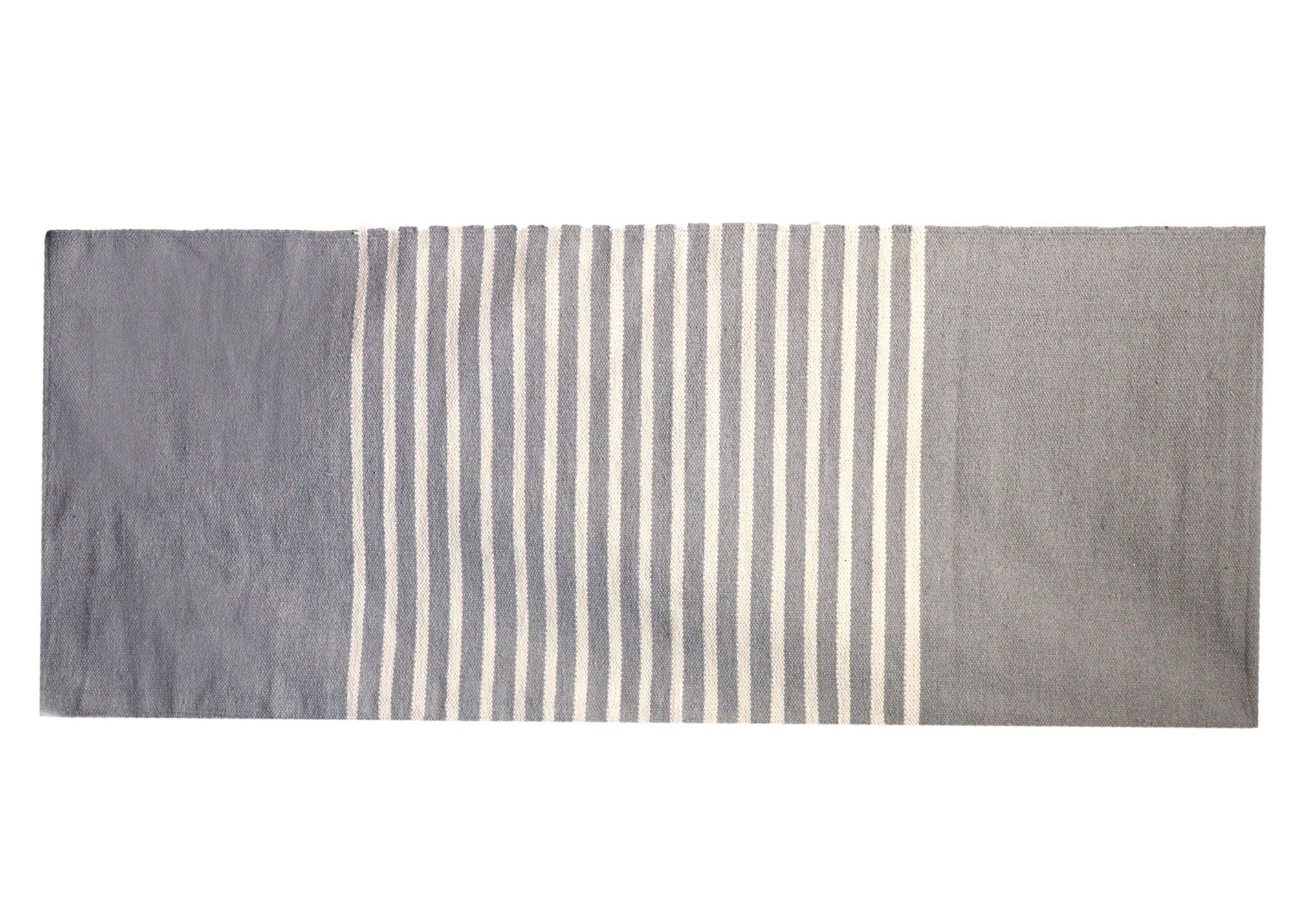 Indian Cotton Rug - Grey