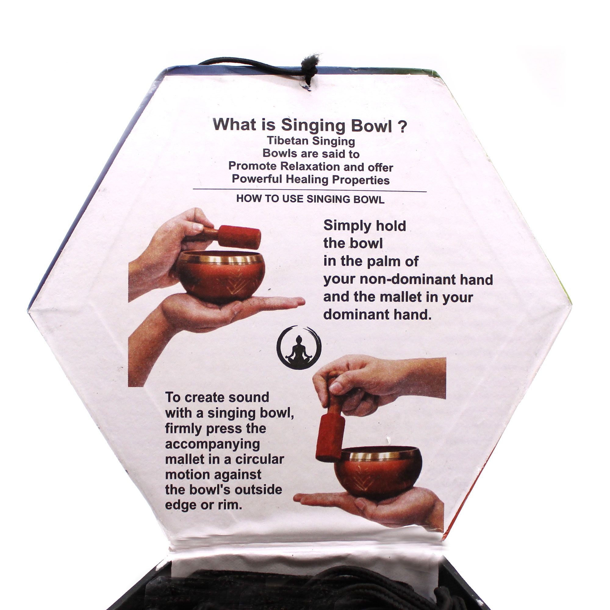 Large Yoga Moves Singing Bowl Set – White/Blue