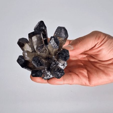 Smoky Ghost Quartz Cluster | Natural Crystal Specimen (approx. 333g)