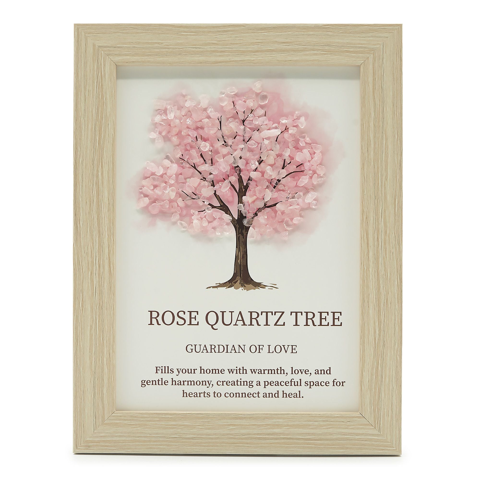 Gemstone Picture - Tree of Life - Rose Quartz
