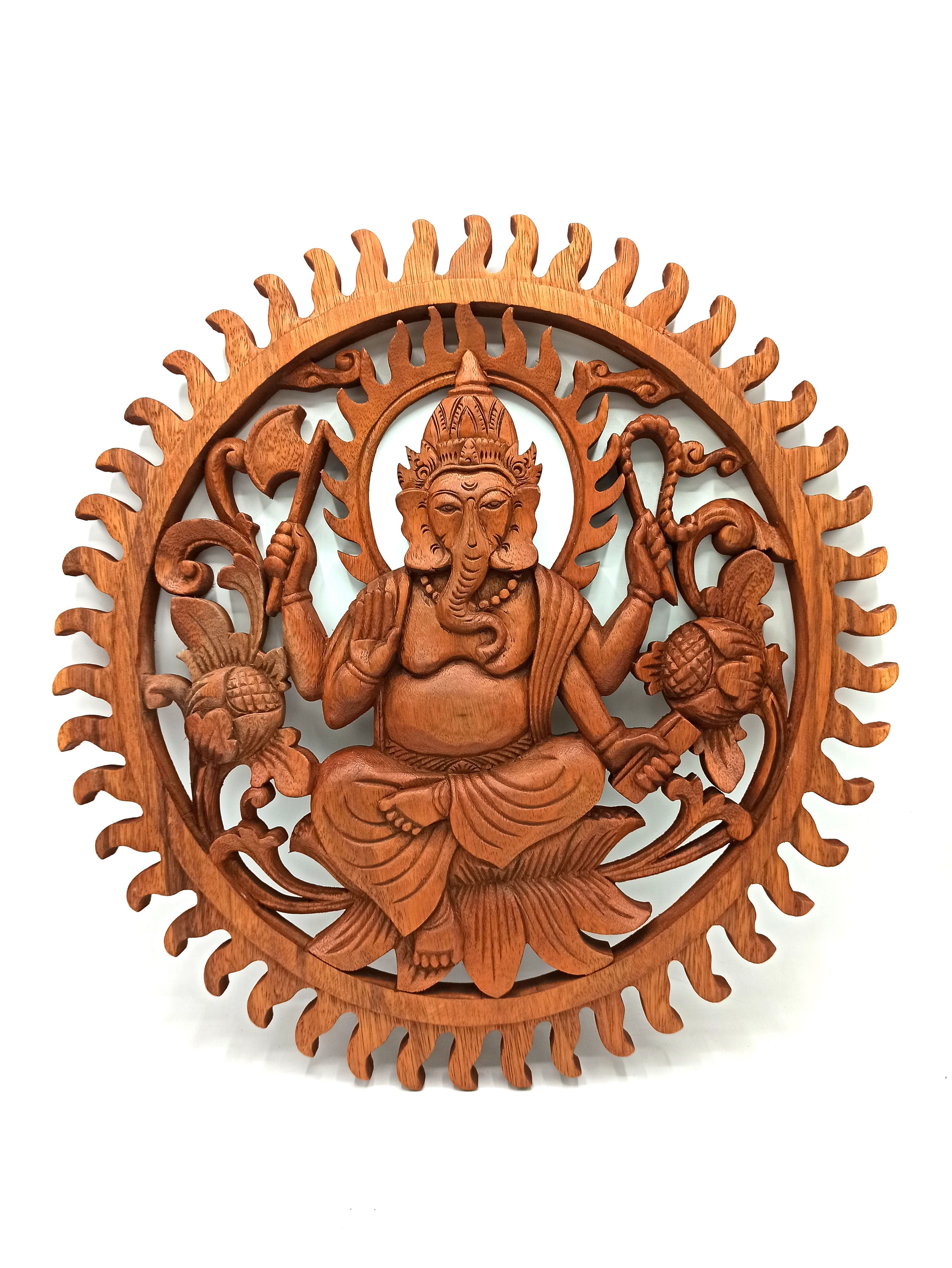 Wooden Ganesh Panel