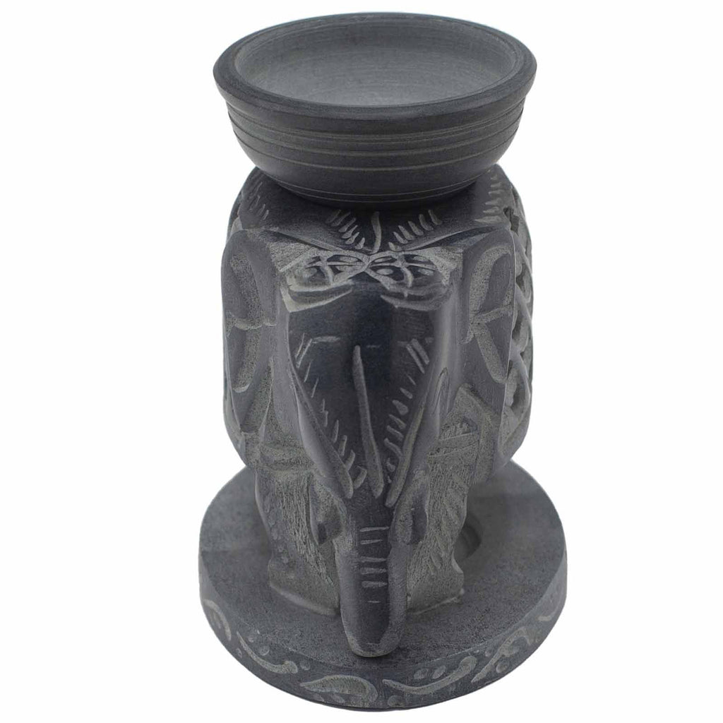 Soapstone Oil Burner - Standing Elephant