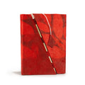 Lokta Bold Floral Bamboo Lock Journal  – 45 Leaves – Ruby