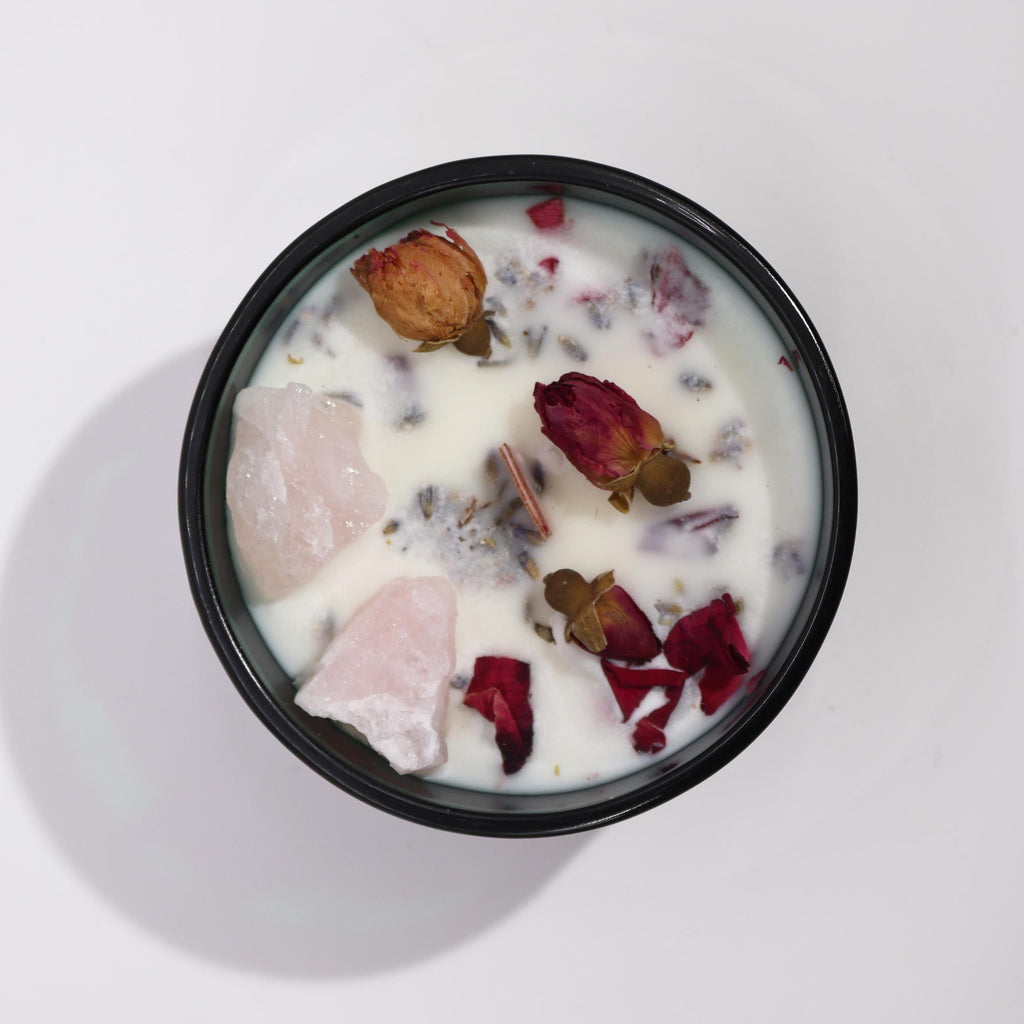 Crystal Magic Botanical Soy Candle - The Lovers