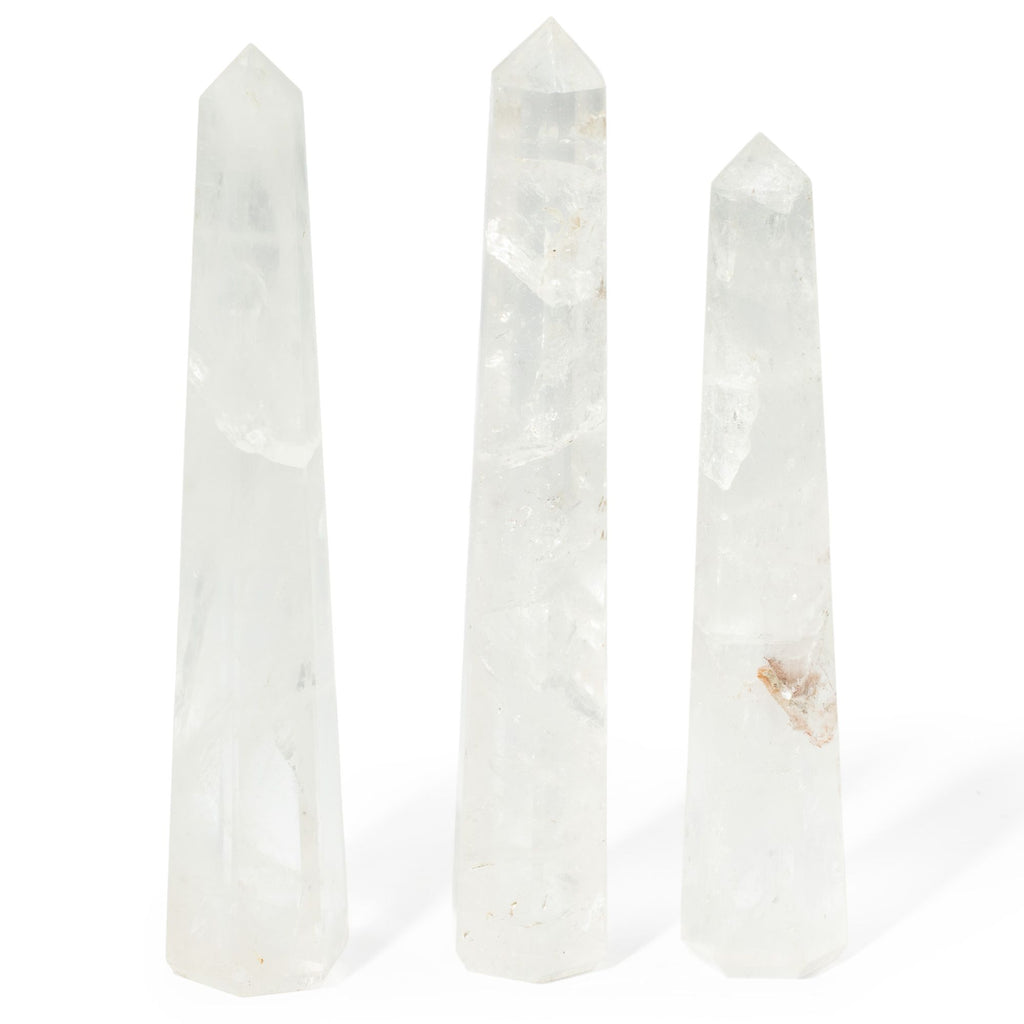 Rock Crystal Obelisk Crystal Point | Six-Faceted Tower, approx. 17cm