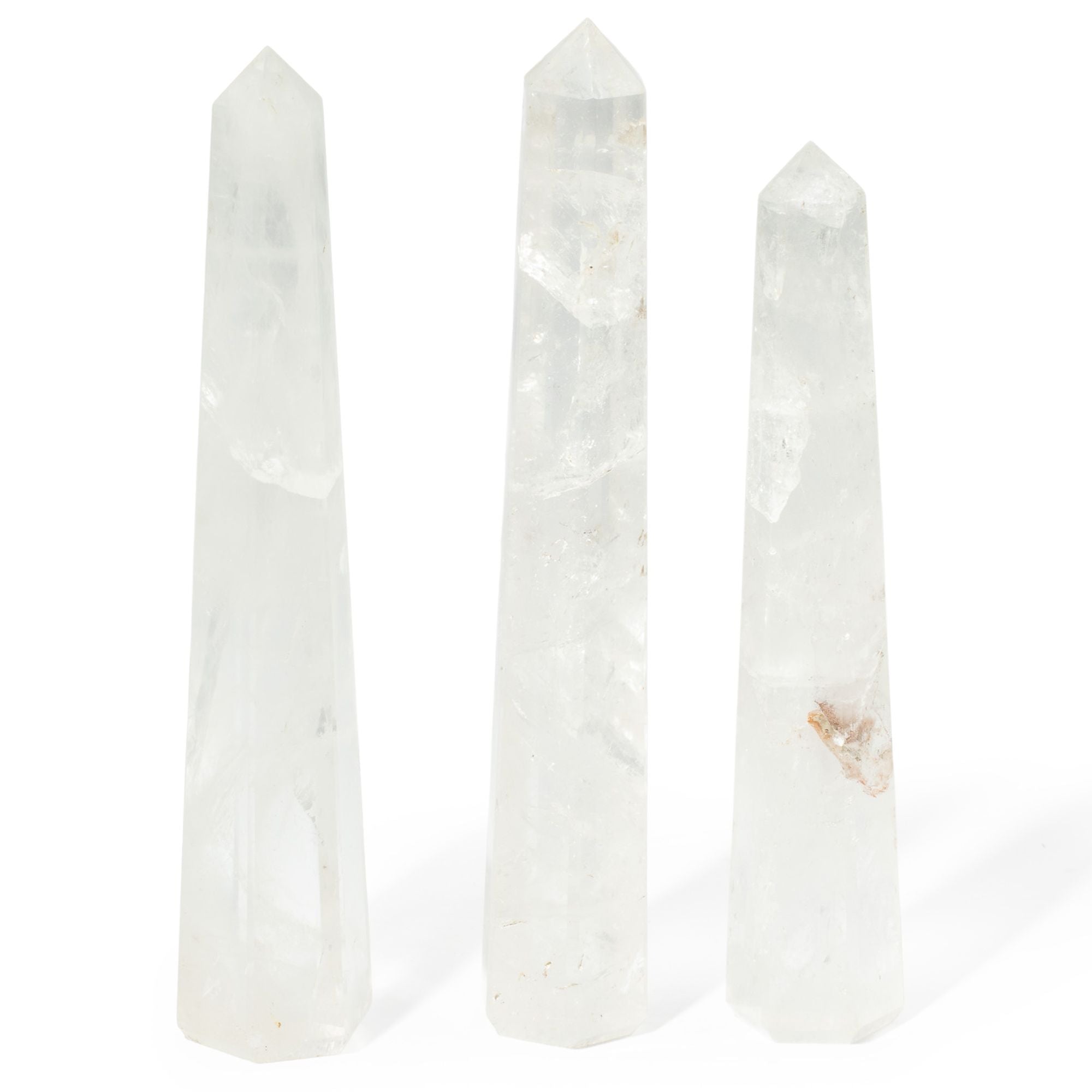 Rock Crystal Obelisk Crystal Point | Six-Faceted Tower, approx. 17cm