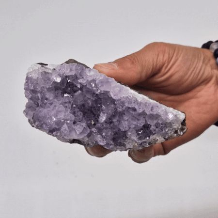 High Grade Amethyst Standing Cluster — Medium (approx 350–450g, 7.5–10cm)