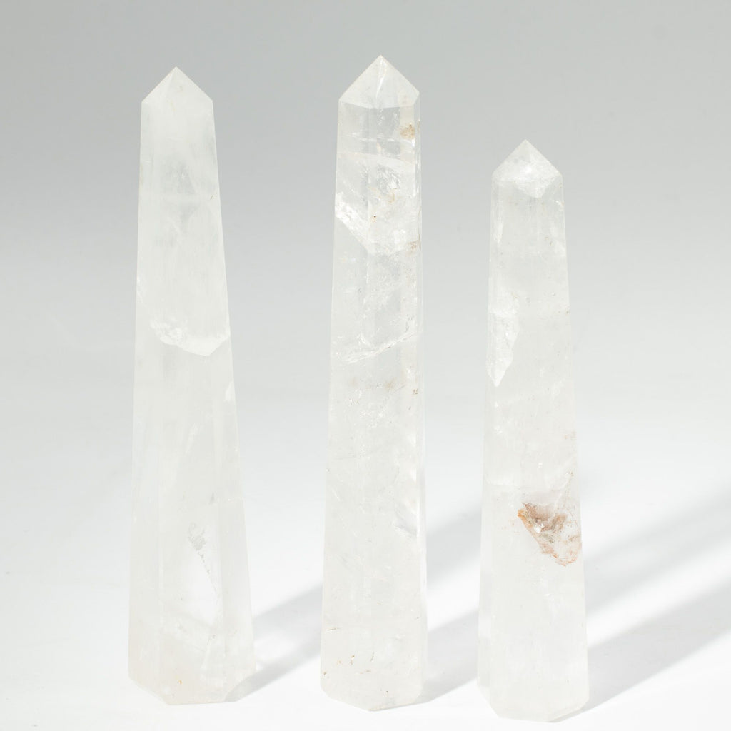 Rock Crystal Obelisk Crystal Point | Six-Faceted Tower, approx. 17cm