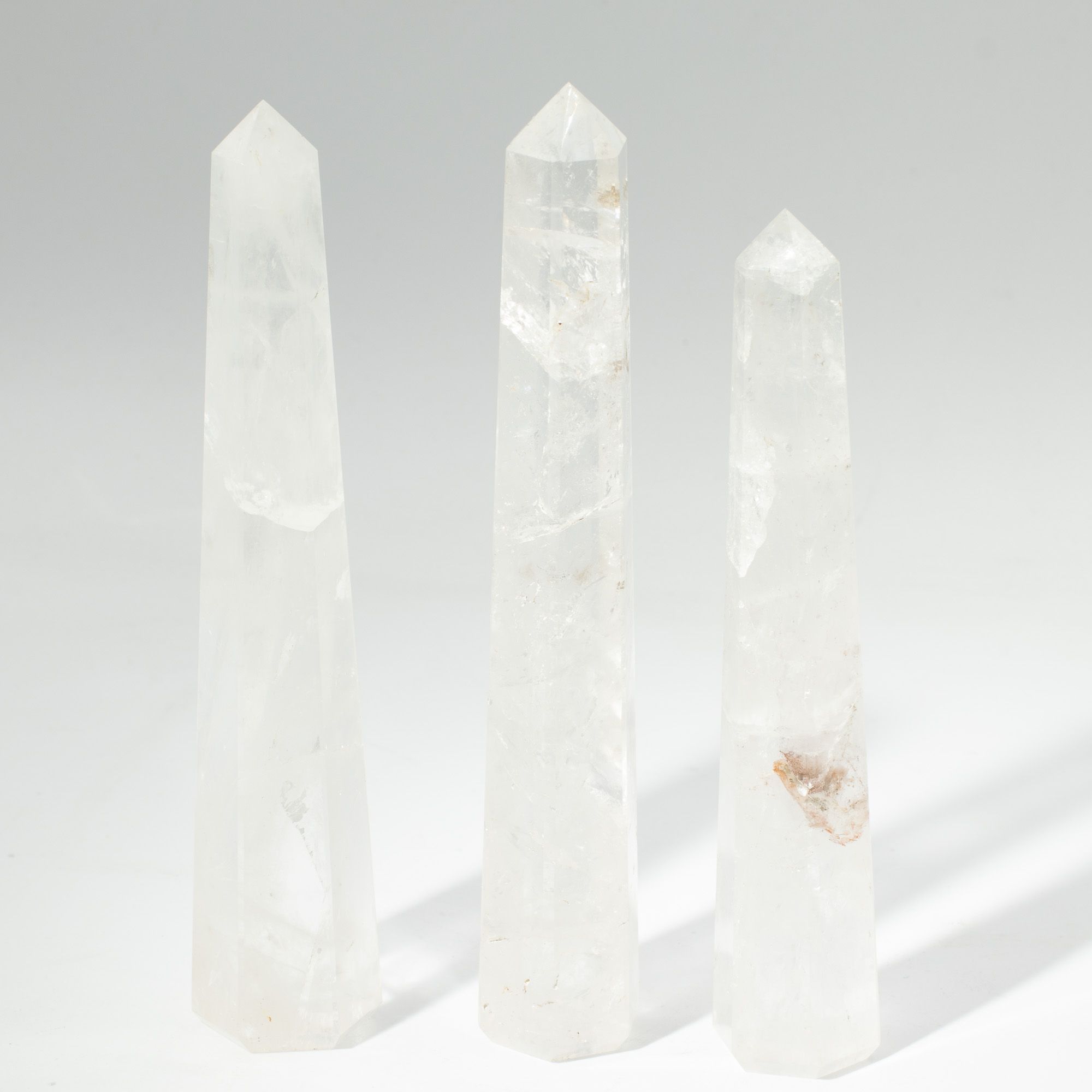 Rock Crystal Obelisk Crystal Point | Six-Faceted Tower, approx. 17cm