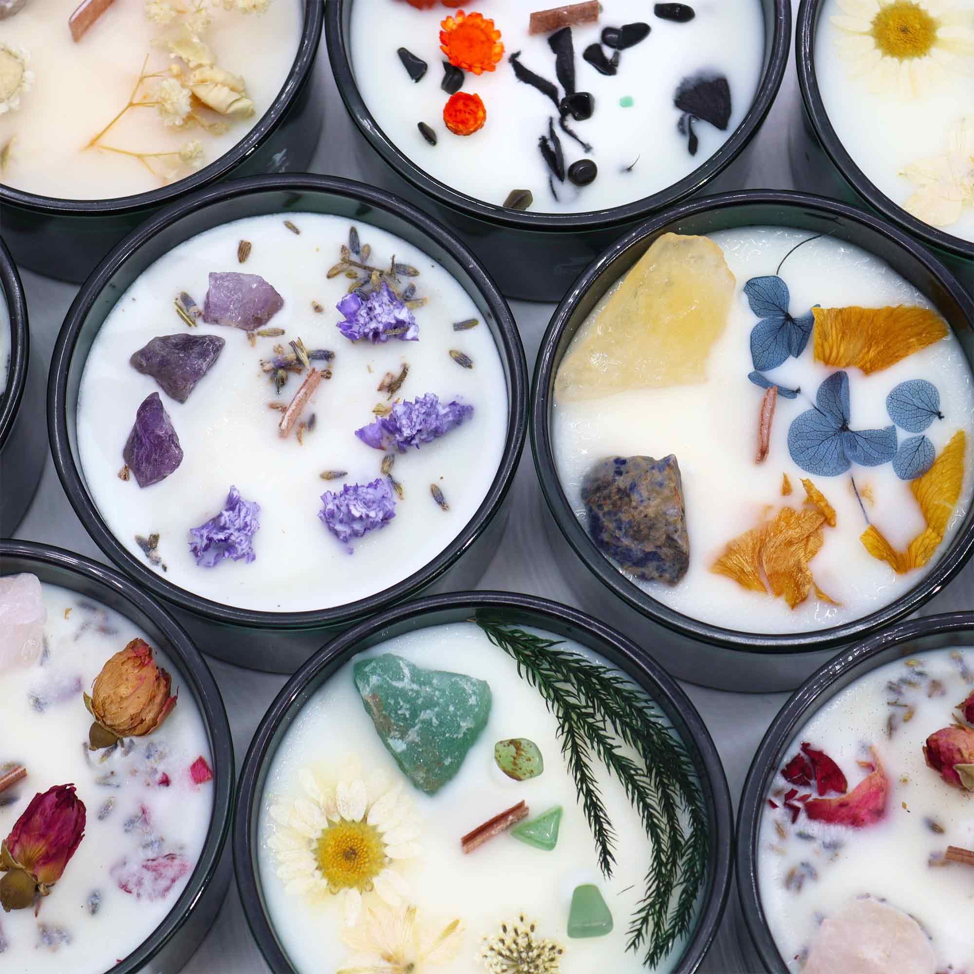 Crystal Magic Botanical Soy Candle - The Sun