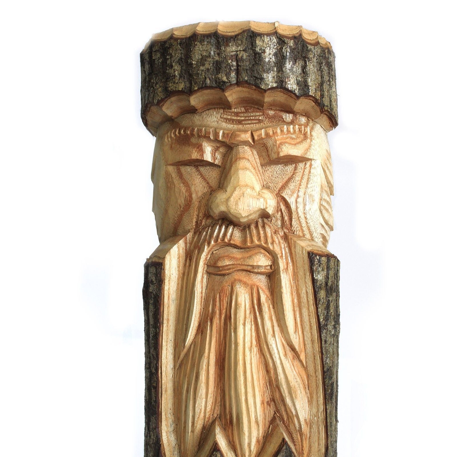 Old Man Tree Trunk Carving