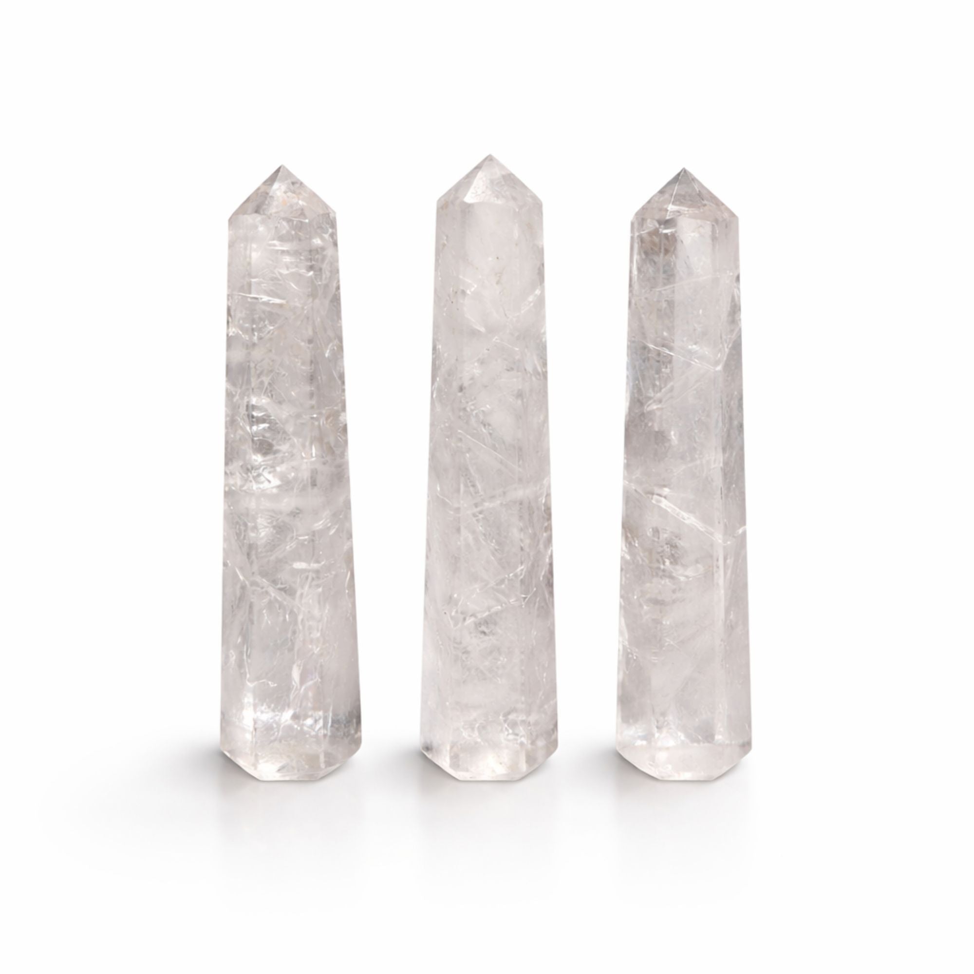Clear Quartz Obelisk Crystal Point | Six Face Tower, approx. 11cm