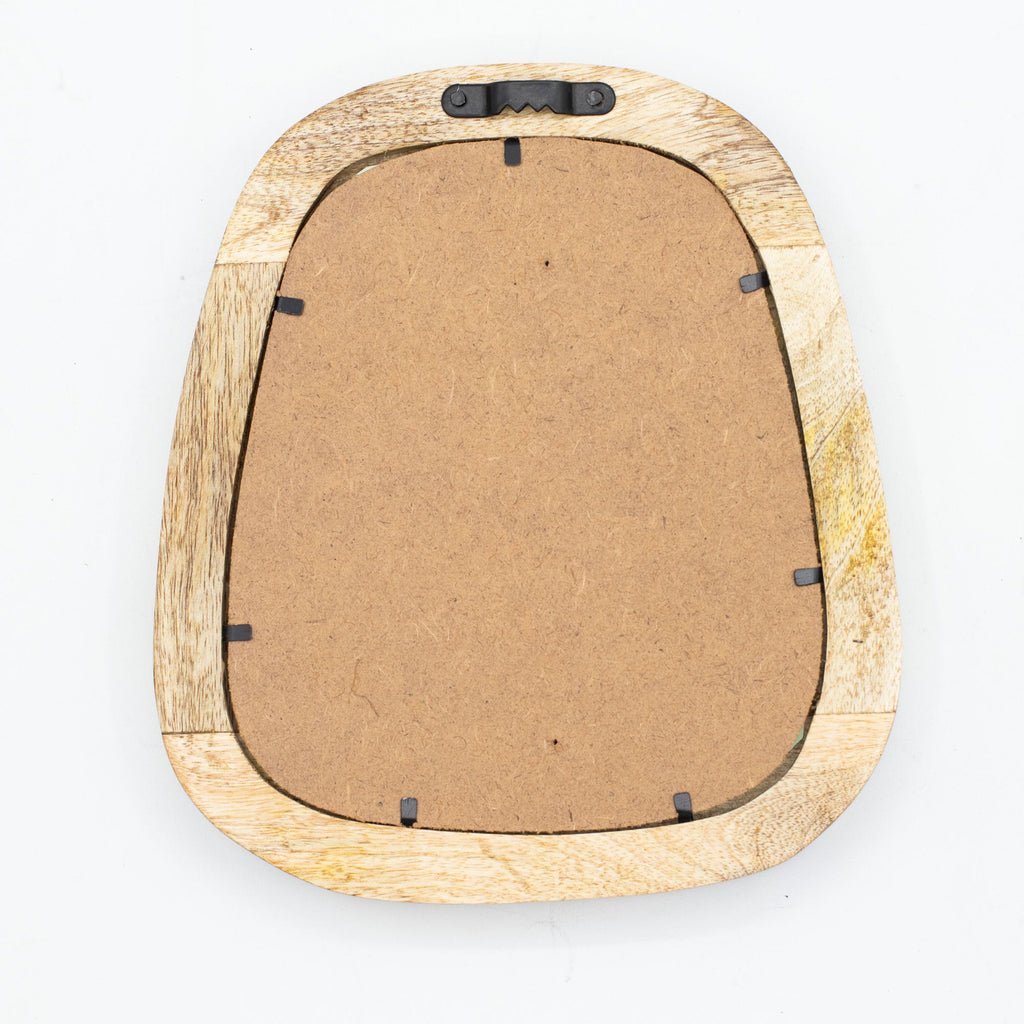 Set of 3 Pebble Shaped Mirrors - Mango Wood- Dark