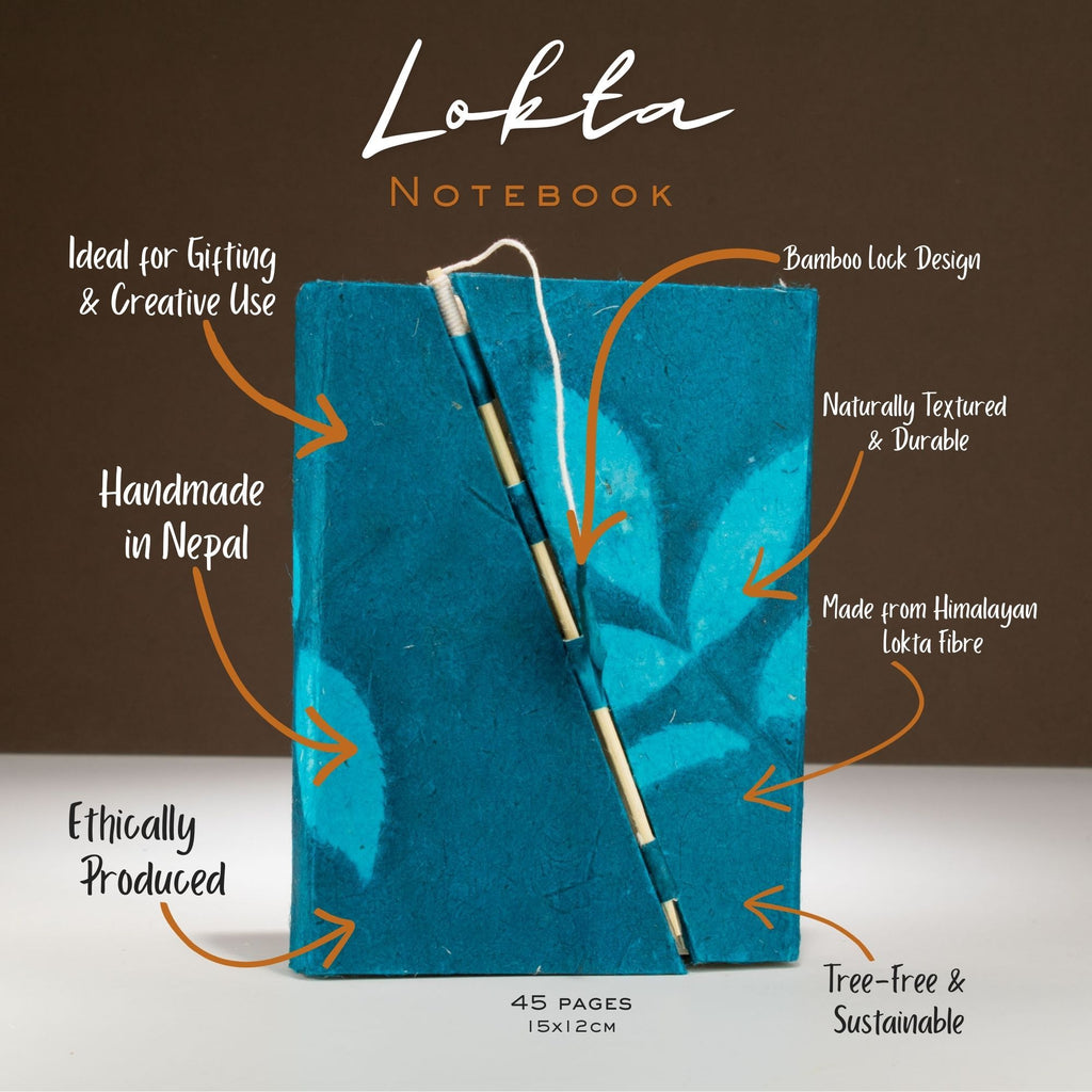 Lokta Bold Floral Bamboo Lock Journal