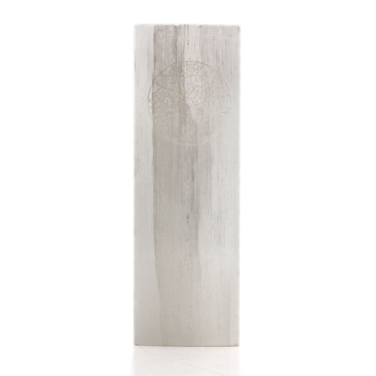 Selenite Block Lamp - Tree of Life