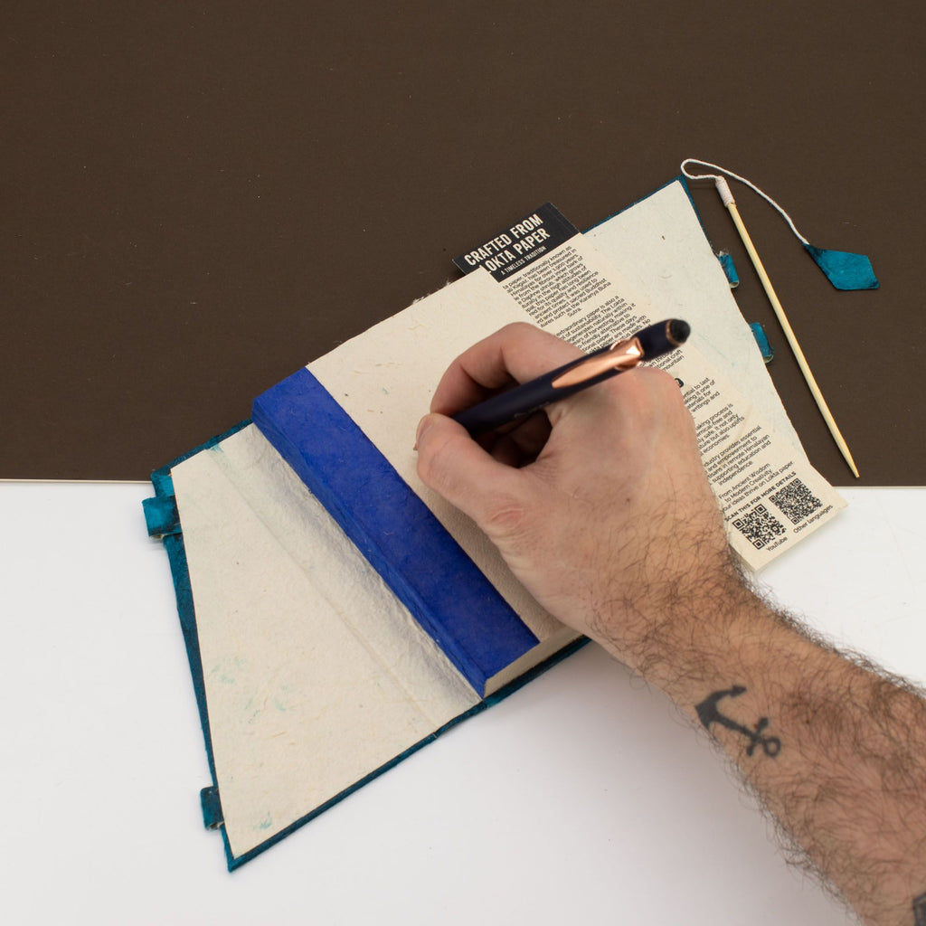 Lokta Bold Floral Bamboo Lock Journal