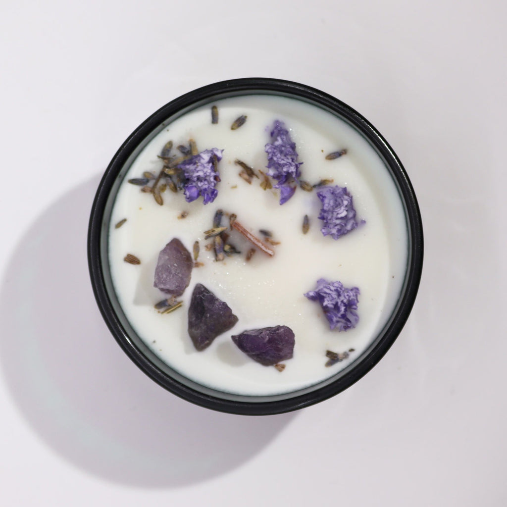 Crystal Magic Botanical Candle - The Moon