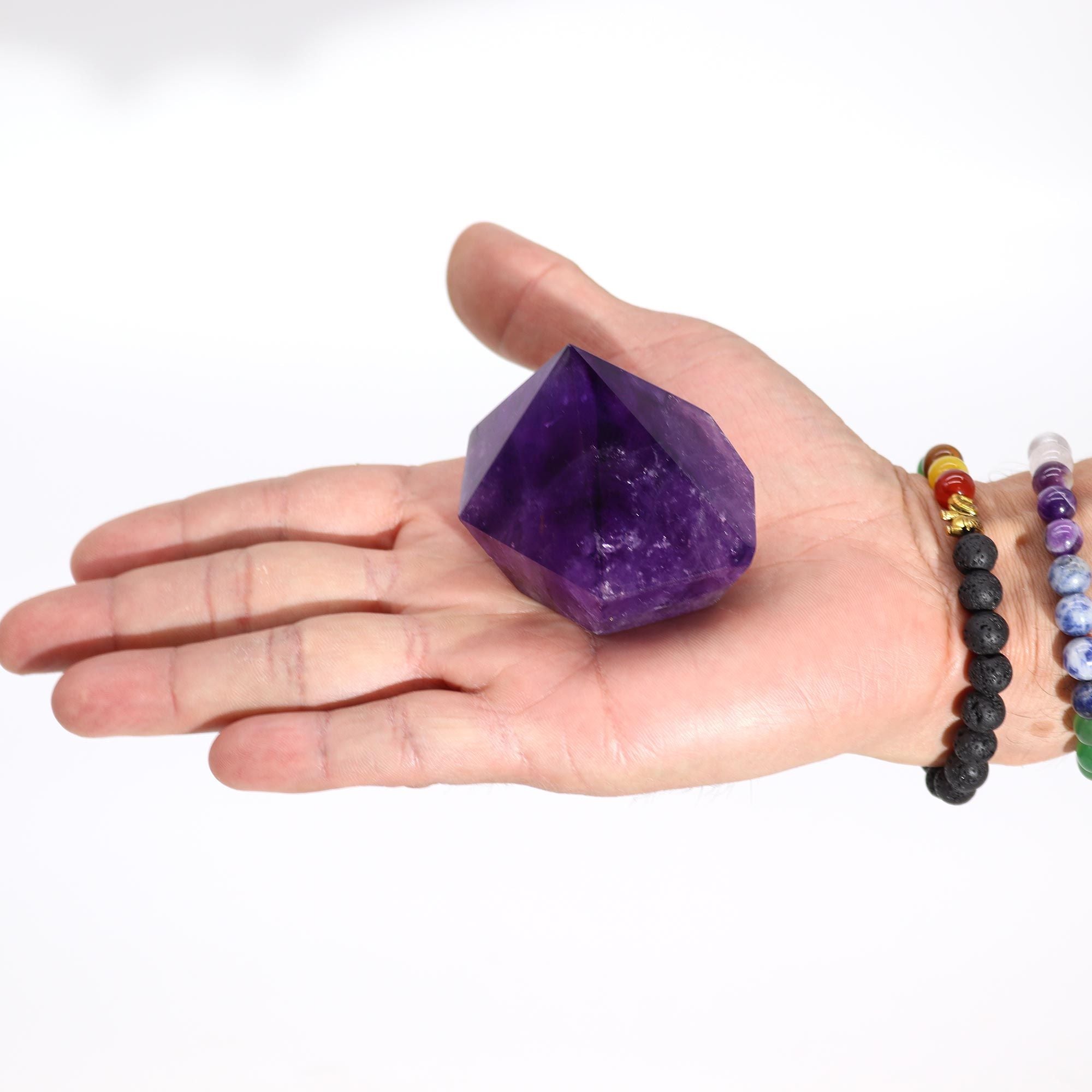Deep Purple Amethyst Crystal Point — Medium (5.5–6.5cm)