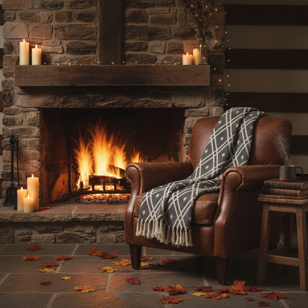 Black & Beige Regency Throw - Rustic Cottage