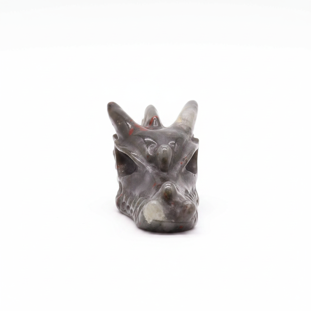 Bloodstone Dragon Head - White Background