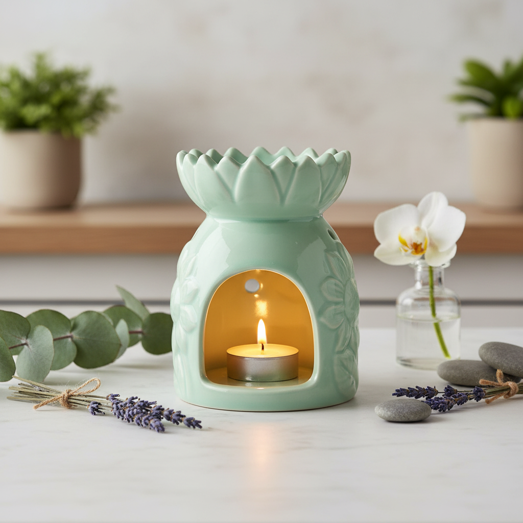 Ceramic Sunflower Pastel Green - Lifestyle