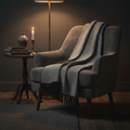 Charcoal Diamond Weave Throw Lifestyle Image