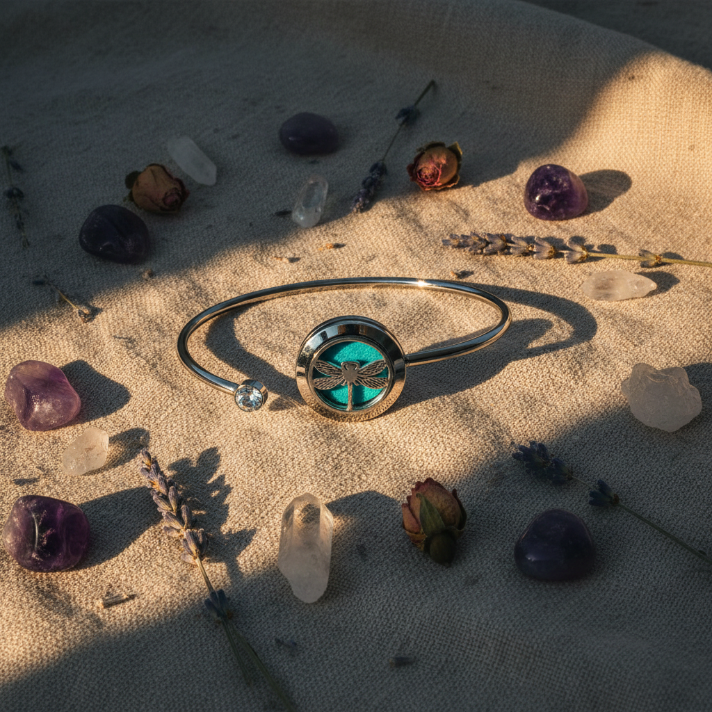 Dragonfly Bracelet Flat Lay