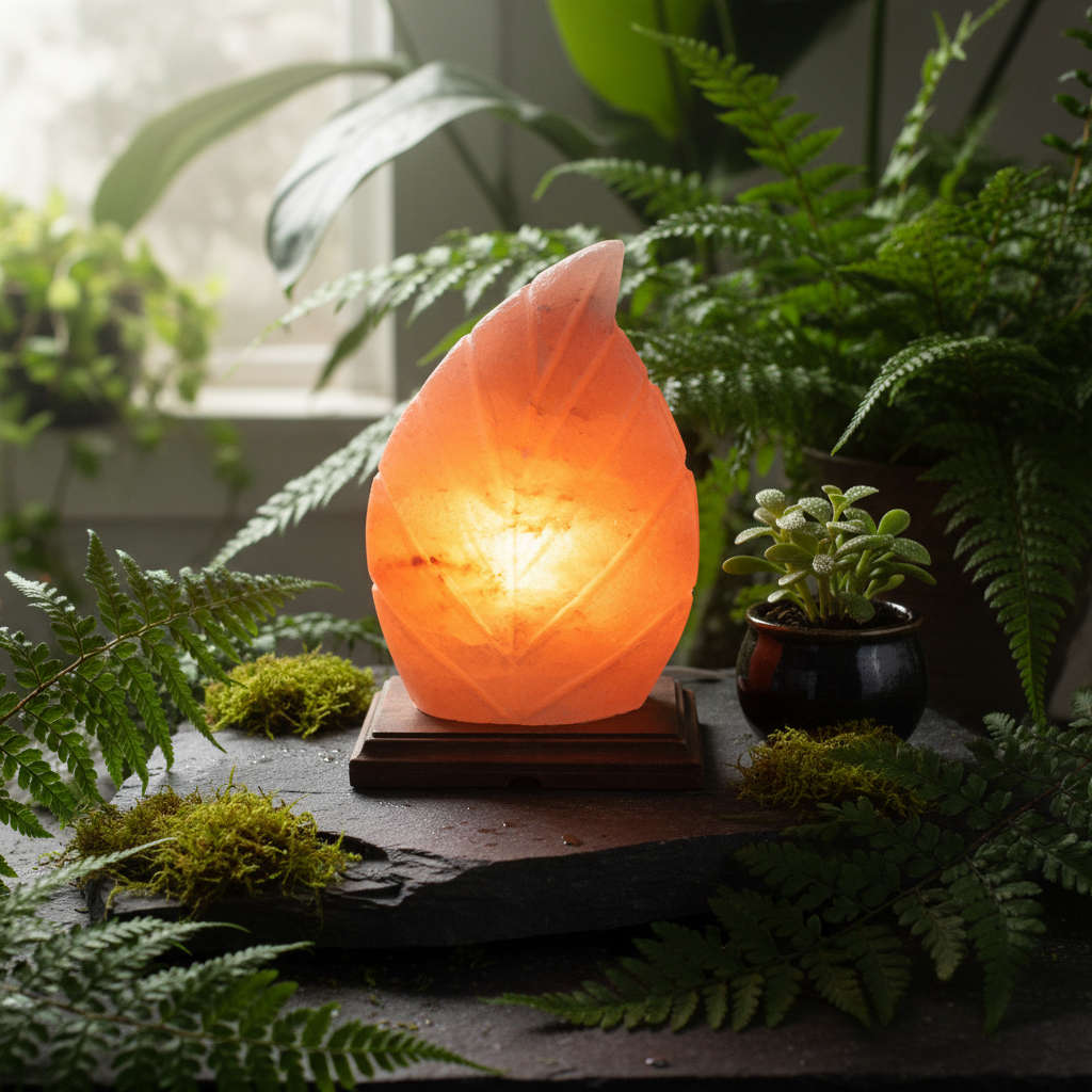 Fern Salt Lamp Botanical Lifestyle
