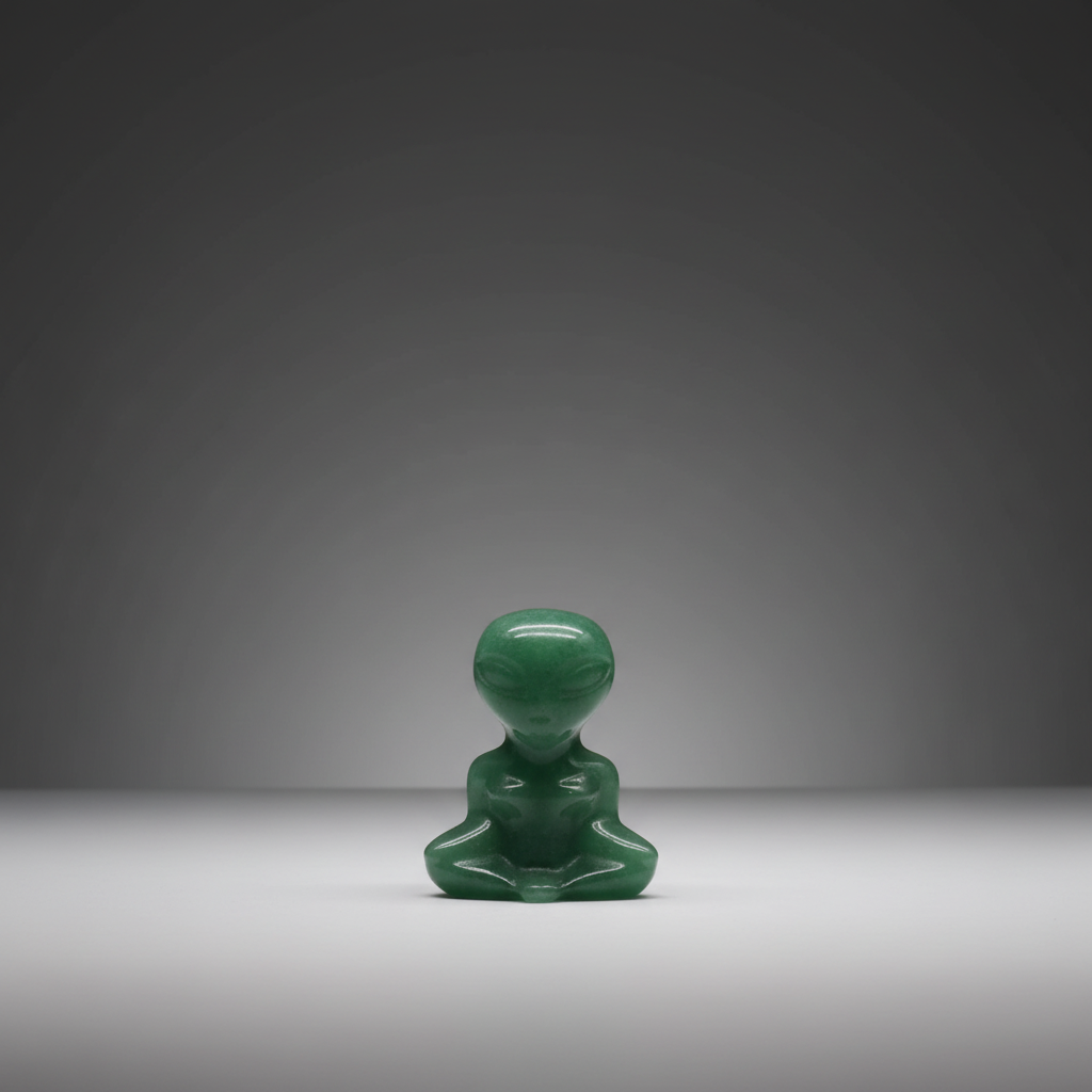 Green Aventurine Alien — Clean