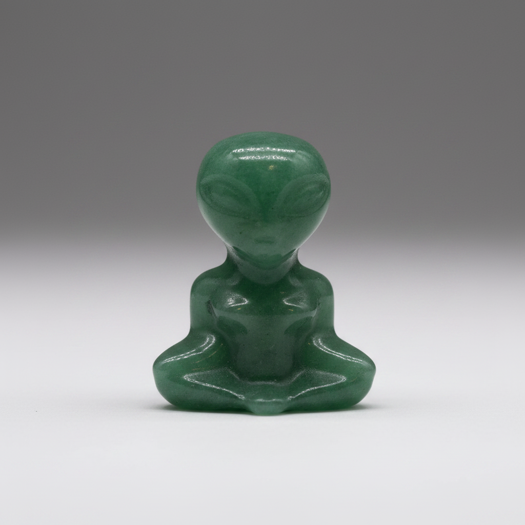 Green Aventurine Alien — Close Up