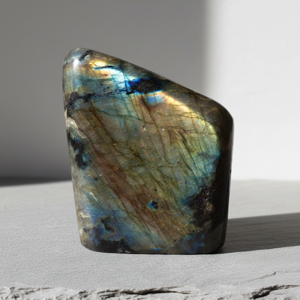 Madagascar Labradorite Large Stone - Clean Natural Background